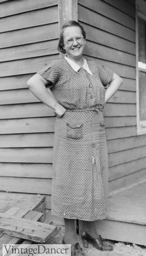 1930s plus size house dress