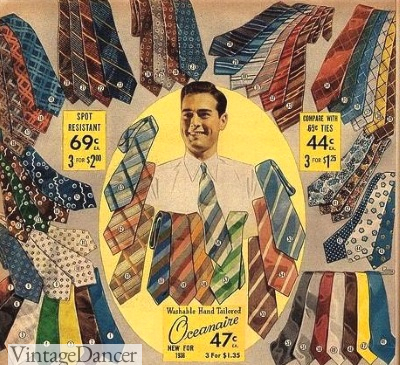 1938 men's ties- bold and colroful!