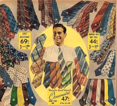 1930s Men's ties- Plaid, Stripes, small paisley, solid silk, windowpane and large checks.