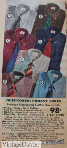 1930s men's jewel tone shirts
