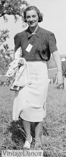 1930s fashion skirt and blouse