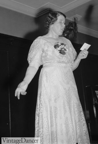 1938 Mrs. Hugh Butler evening dress for older women