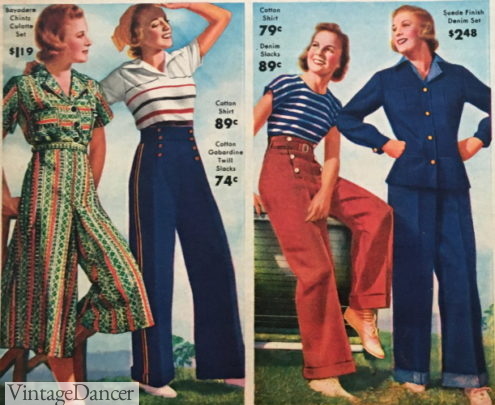 1938 women's casual pants slacks summer outfits