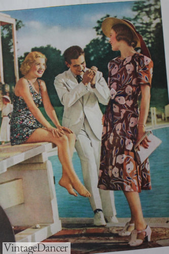 1938 men's summer white suit and dresses