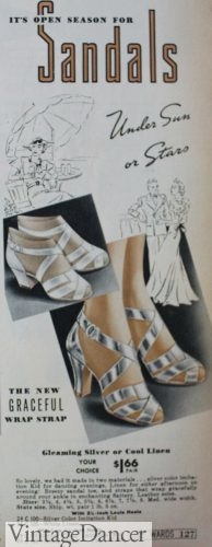 1930s cross strap evening heels shoes women dance