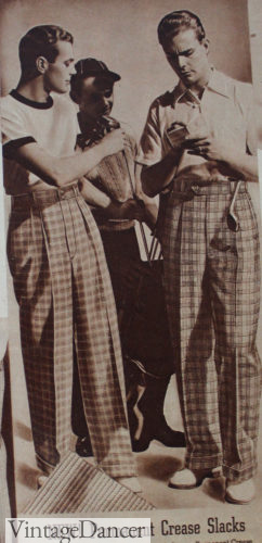 1938 check plaid pants