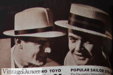 1938 men's Optimo panama hat and boater hat