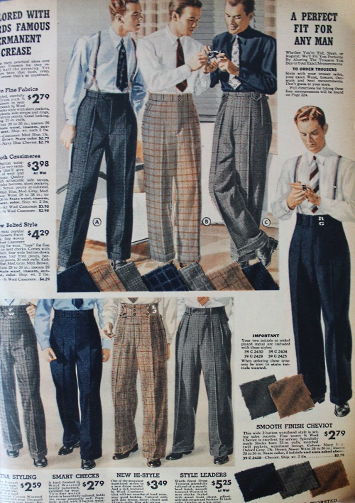 New 1930s Style Men's Pants