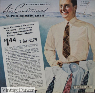 1938 mens dress shirts and ties