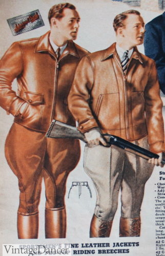1930s hunting outfits with breeches and jackets sport