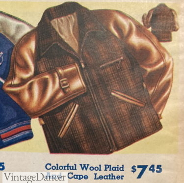 1930s mens varsity bomber jacket