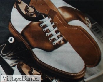 1938 men's brown and white saddle shoes