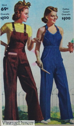 1930s overalls women casual summer outfit ideas