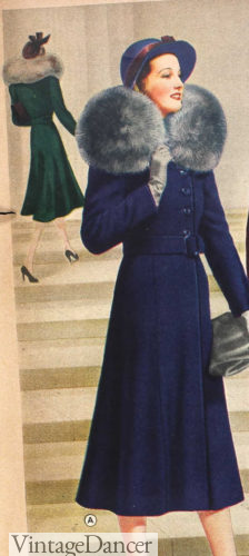 1930s princess cut swing coat at VintageDancer
