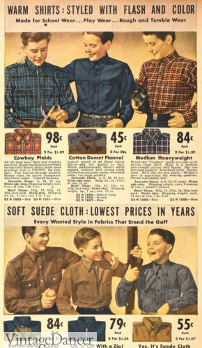 1930s boys clothing fashion winter shirts