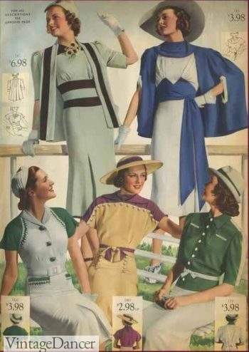 1938 Fashion | Dresses, Coats, Hats, Shoes