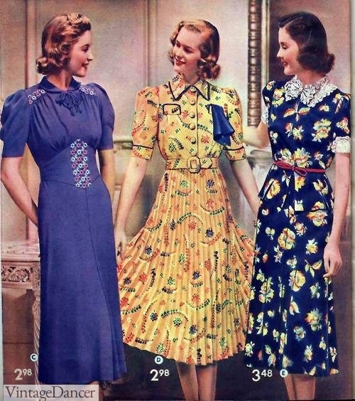 1938 Dresses, 1930s dresses