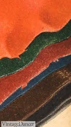 1930s velvet fabric colors