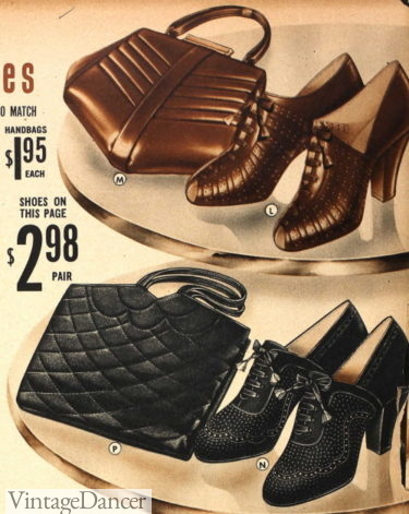 1938 fall shoes and purses