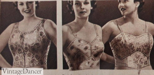 1938 longline minimizer bras for full figure busts