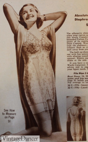 1938 back lacing corselet