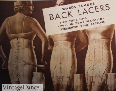 1938 corset with back lacing