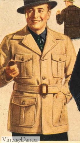1938 bush jacket safari coat 1930s mens fashion 2021 trend