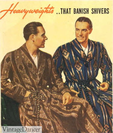 1930s brocade look mens robes house lounge winter