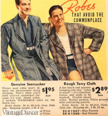 1930s men's cotton beach robes