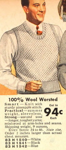 1930s wool sweater vest men