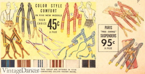 1938 web stripe suspenders