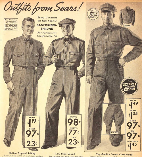 1930s Men's Workwear, Everyday Clothing