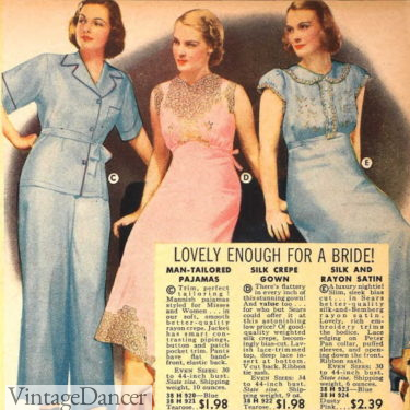 1930s pajama and nightgowns 30s sleepwear history fashion