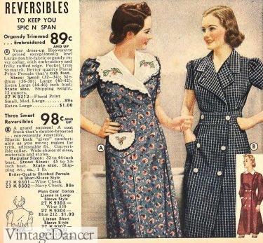 1938 reversible house dresses