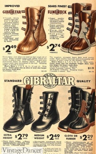 1930s Gibraltar artics mens rain boots rubber boots