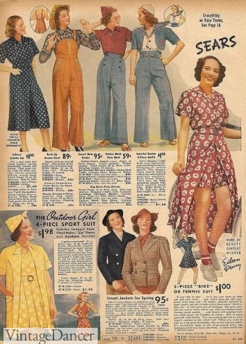 1938 summer outfits. Click to see more.