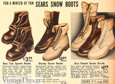 1930s snow boots