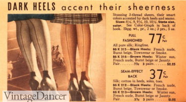 1938 black seam stockings