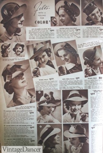 1938 hats 1930s hats