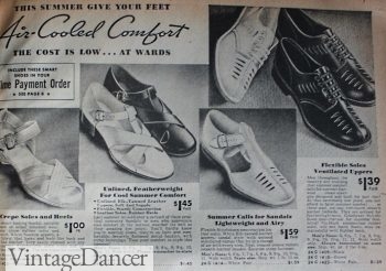 1938 men's summer sandals shoes 1930s
