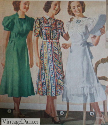 Dresses summer 1930s fashion for teens teenagers teenage girls