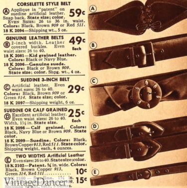1938 wide belts