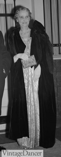 1930s evning coat and gown older woman