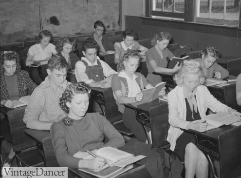 1939 high school teen fashion and hairstyles high school 