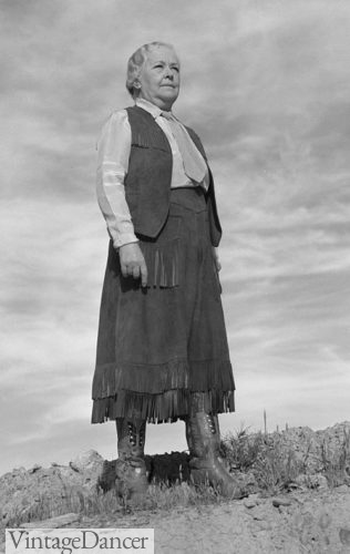 1939 Mrs. Arnold at Quarter Circle U Ranch in Montana