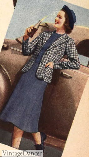 1939 jacket and dress teenage girl 1930s