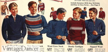 1930s teenage boys clothing sweaters jumpers zip up pullover