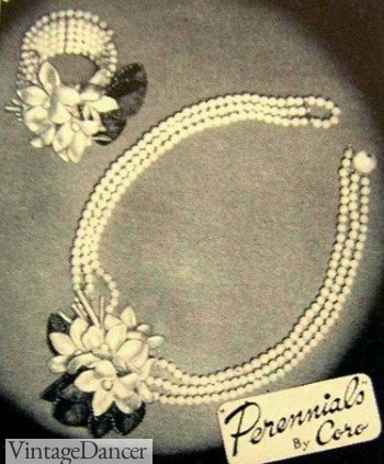 1930s pearl jewelry, 1939 Coro ad