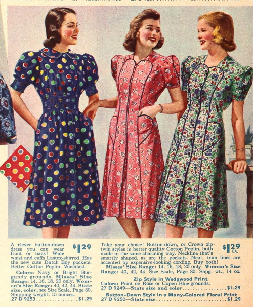 1930s House Dresses, Fabrics, Patterns