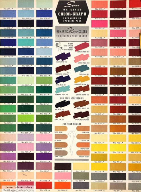 1930s Fashion Colors & Fabrics
